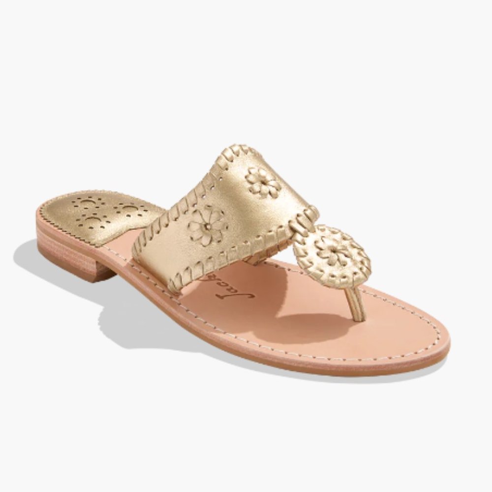 Jack Rogers Flat Sandals - Platinum Size 12